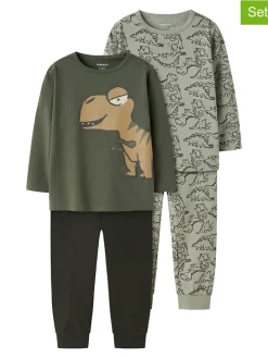 2-delige set: pyjama's groen