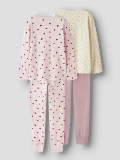 2-delige set: pyjama's lichtroze/crème