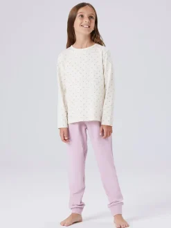 2-delige set: pyjama's lichtroze/crème