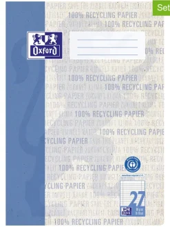 5-delige set: schoolschriften "Oxford Recycling" blauw - A4
