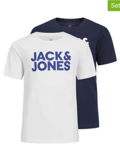 2-delige set: shirts "Corp" donkerblauw/wit