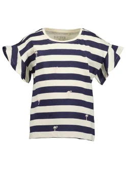 2-delige set: shirts donkerblauw/crème
