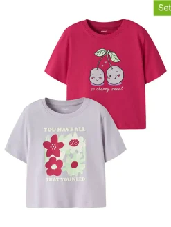 2-delige set: shirts "Henisa" paars/roze