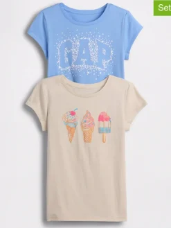 2-delige set: shirts lichtblauw/beige