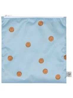 2-delige set: snacktassen blauw/crème - (L)17 x (B)18 cm