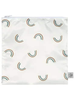 2-delige set: snacktassen blauw/crème - (L)17 x (B)18 cm