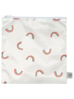 2-delige set: snacktassen paars/crème - (L)17 x (B)18 cm