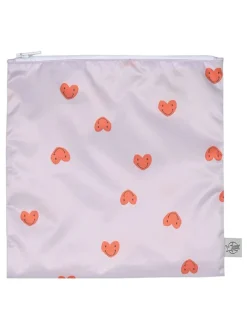 2-delige set: snacktassen paars/crème - (L)17 x (B)18 cm