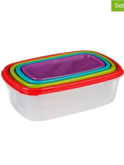 4-delige set: vershoudboxen meerkleurig
