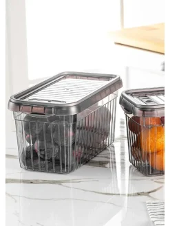 3-delige set: vershouddozen antraciet - 4 l