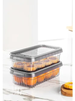 3-delige set: vershouddozen antraciet - 4 l