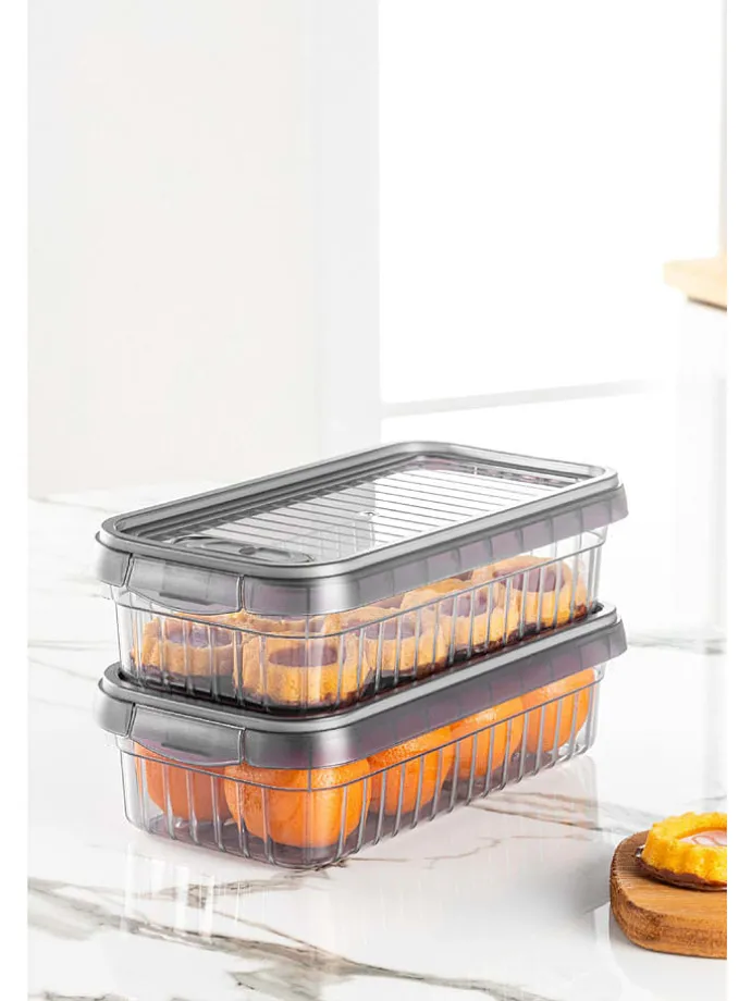 3-delige set: vershouddozen antraciet - 4 l