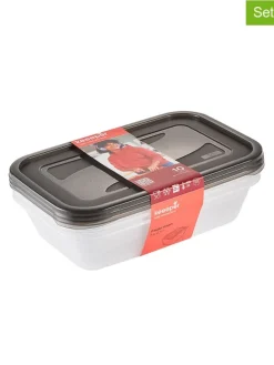 3-delige set: vershouddozen "Fredo Fresh" zwart - 2,4 l