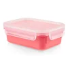 2-delige set: voorraaddozen "Clip & Close - Color Ed." koraalrood - 550 ml