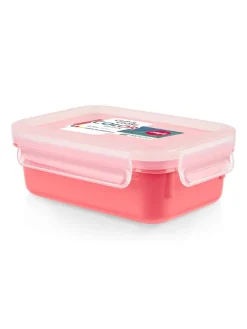 2-delige set: voorraaddozen "Clip & Close - Color Ed." koraalrood - 550 ml