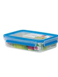 2-delige set: voorraaddozen "Clip and Close" blauw - 1,2 l