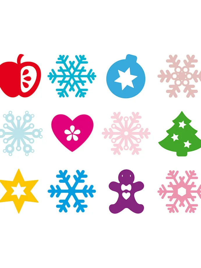 16-delige stempelset "Kerstmix" - vanaf 3 jaar