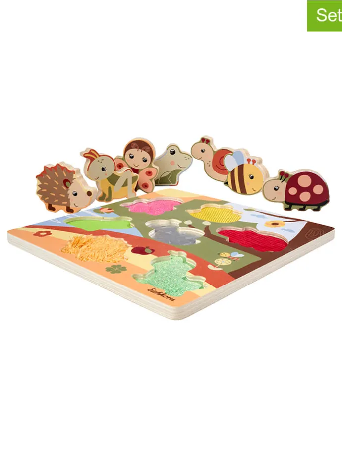 7-delige voelpuzzel met stof - vanaf 12 maanden