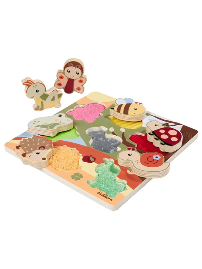7-delige voelpuzzel met stof - vanaf 12 maanden