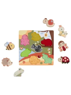 7-delige voelpuzzel met stof - vanaf 12 maanden
