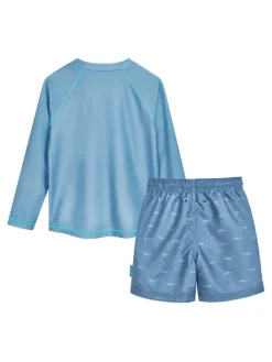 2-delige zwemoutfit "Hai" blauw