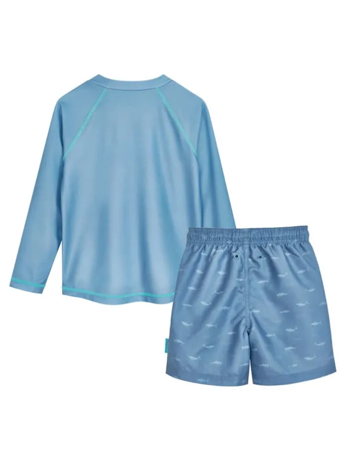 2-delige zwemoutfit "Hai" blauw