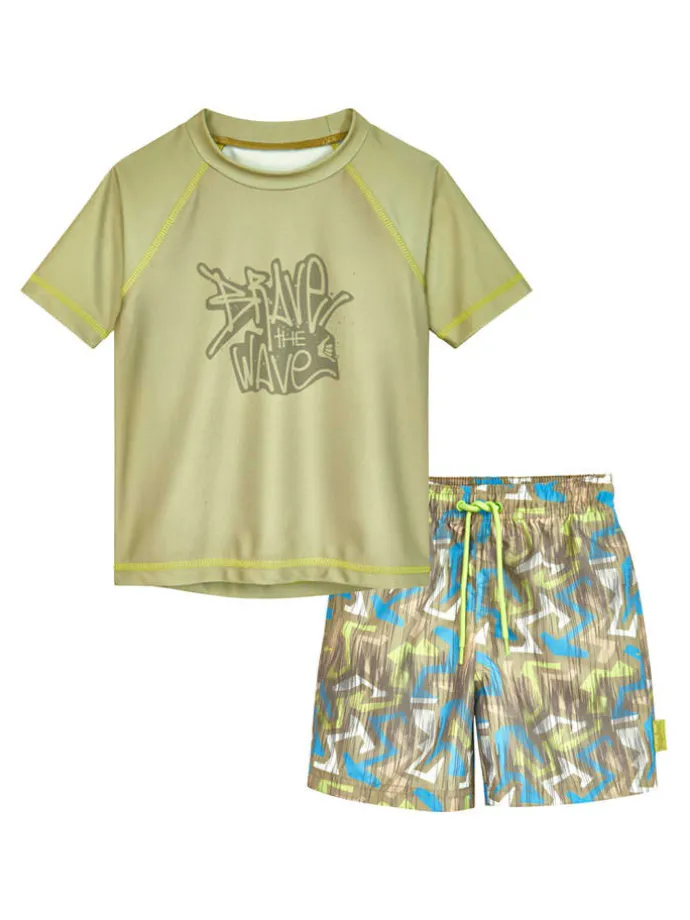 2-delige zwemoutfit "Wave" groen