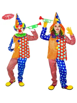 3-delig kostuum "Clown" meerkleurig