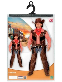 3-delig kostuum "Cowboy" bruin