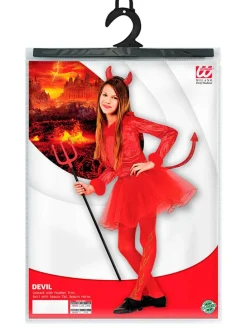 3-delig kostuum "Devil" rood
