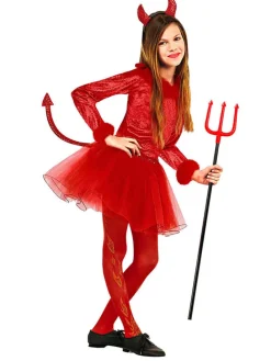 3-delig kostuum "Devil" rood