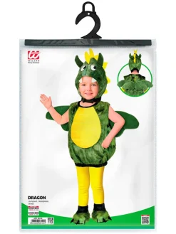 3-delig kostuum "Draak" geel/groen