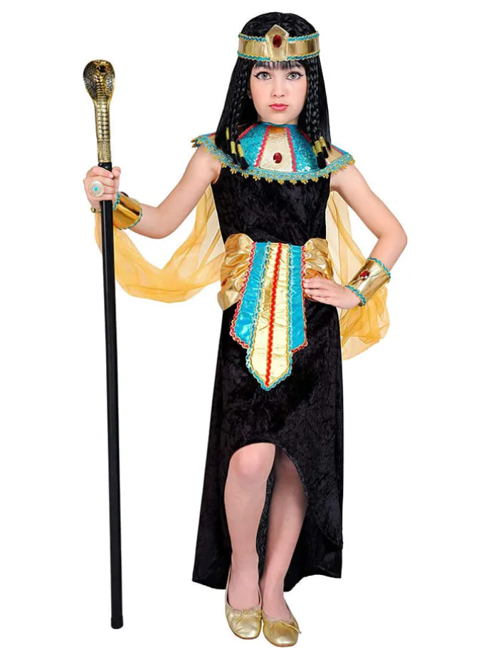 5-delig kostuum "Egyptische Koningin" zwart/meerkleurig