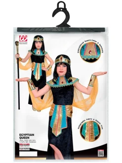5-delig kostuum "Egyptische Koningin" zwart/meerkleurig