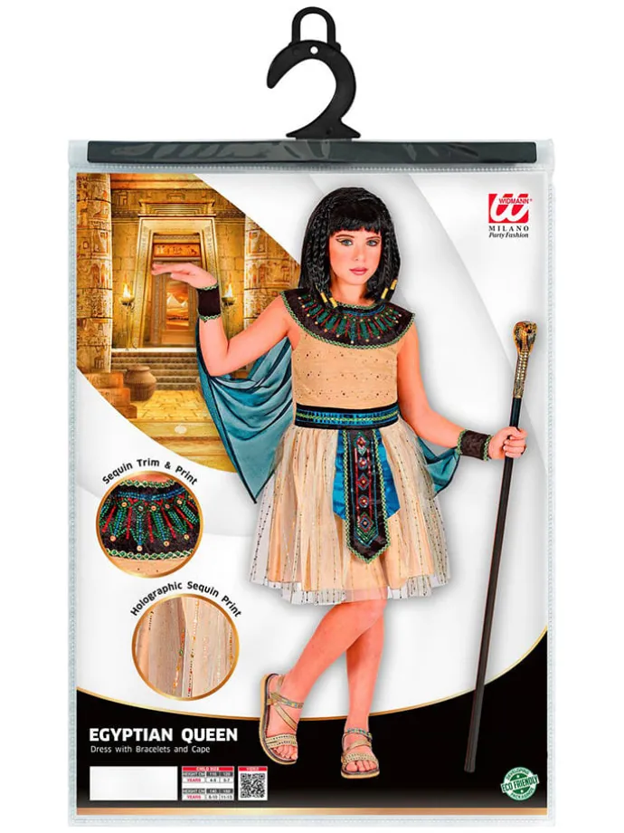 3-delig kostuum "Egyptische Pharaoh" goudkleurig/blauw