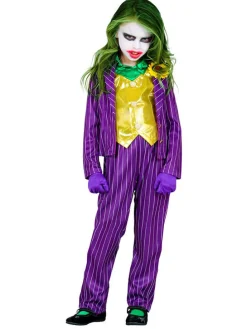 3-delig kostuum "EVIL CLOWN" paars
