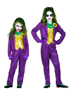 3-delig kostuum "EVIL CLOWN" paars