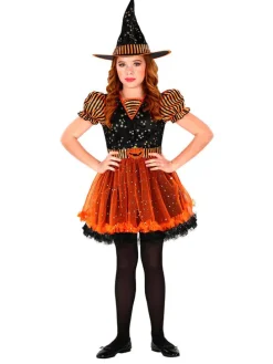2-delig kostuum "HEKS" oranje