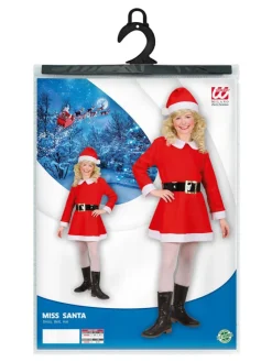 3-delig kostuum "Miss Santa" rood/wit