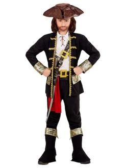 7-delig kostuum "Piratenkapitein" wit/zwart/rood