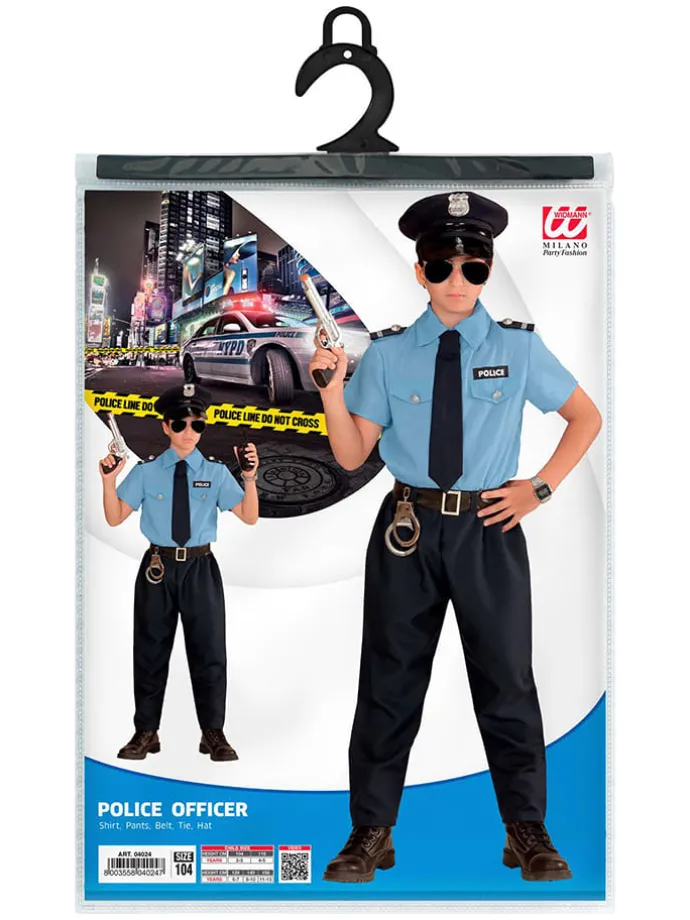 5-delig kostuum "Politie" lichtblauw/donkerblauw