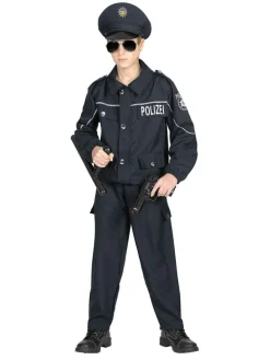 3-delig kostuum "Polizist" donkerblauw