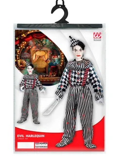 2-delig kostuum "RETRO CLOWN" zwart/wit