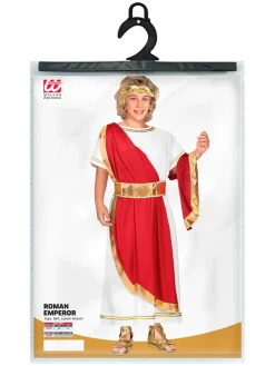 3-delig kostuum "Romeinse Keizer" wit/rood/goudkleurig