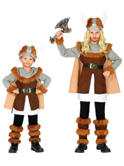 6-delig kostuum "Viking" bruin