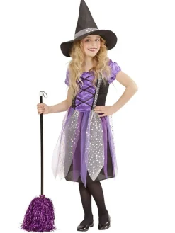 2-delig kostuum "Witch" paars
