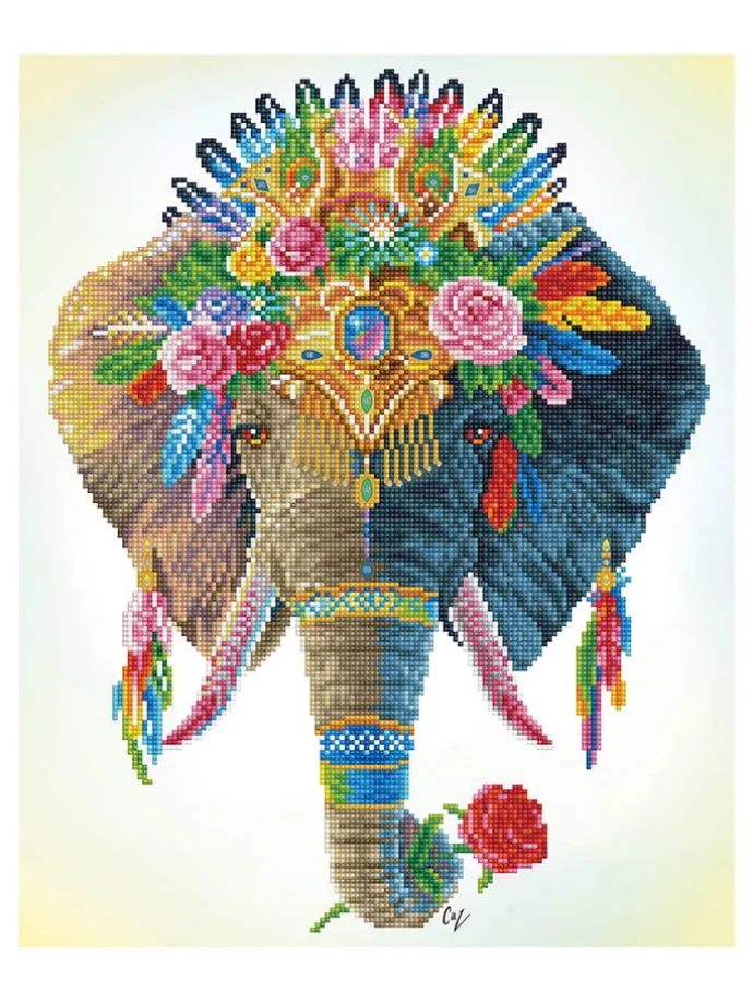 Diamond Painting "Bohemian Olifant" - vanaf 4 jaar