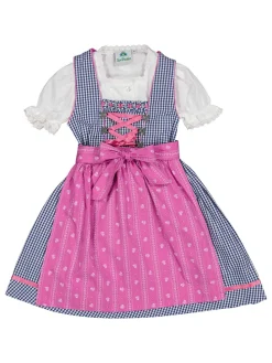 Dirndl blauw/lichtroze