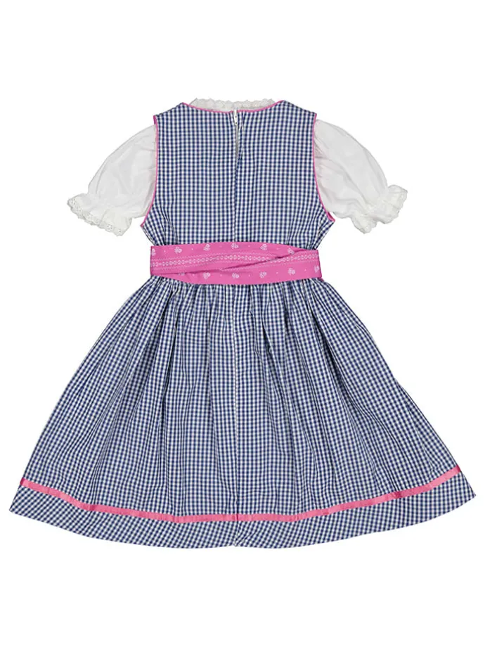 Dirndl blauw/lichtroze