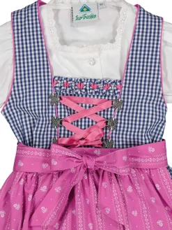 Dirndl blauw/lichtroze